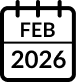 February 2026 calendar icon